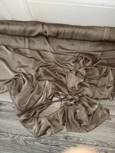 1M CATIONIC  Mocha Brown SOFT  DRESS CHIFFON FABRIC 58" WIDE - Picture 1 of 7