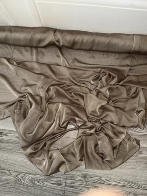 1M CATIONIC  Mocha Brown SOFT  DRESS CHIFFON FABRIC 58" WIDE - Image 1 of 4