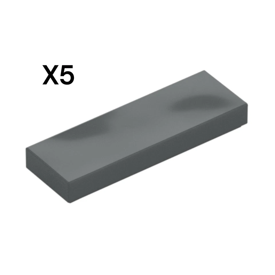 5x LEGO 63864 - FLAT TILE 1X3 - Dark Bluish Gray - Bild 1 von 1