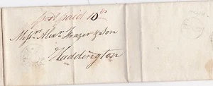 1804 EYEMOUTH & AYTON PMK LETTERA THOMAS FORREST >ALEX FRASER BANKER HADDINGTON - Foto 1 di 2
