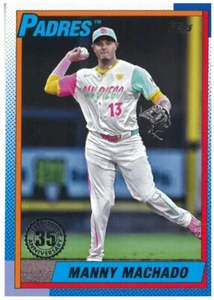 2025 TOPPS BASEBALL SERIES 1 - Manny Machado #T90-78 1990 35th Anniversary - Picture 1 of 2