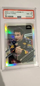 2021 Topps Chrome F1 Formula 1 Sergio Perez SP Variation PSA 8 - Picture 1 of 1
