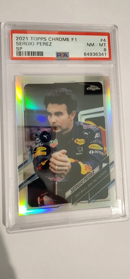 2021 Topps Chrome F1 Formula 1 Sergio Perez SP Variation PSA 8 - Image 1 of 1