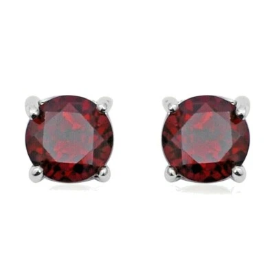 Brincos de granada natural Moçambique platina sobre prata esterlina 1,96 ctw - Imagem 1 de 4