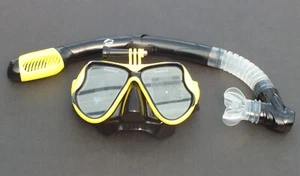 Snorkeling Diving Liquid Silicone Set WIL-DS-33Y GoPro Mask and Dry Snorkel - Picture 1 of 8