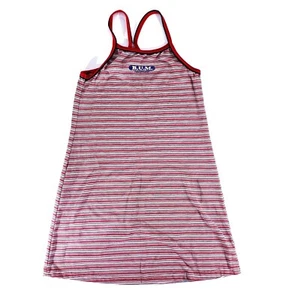 Vestido Halter Bum Equipment Juniors Talla XL Y2K Años 90 Acanalado Claro Rayas Rojo Azul - Imagen 1 de 11
