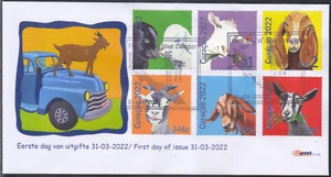 Curacao Issue FDC 2022 (115) Goats - Picture 1 of 1