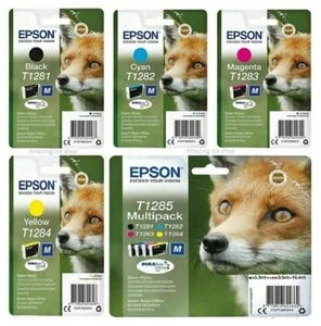 Cartuchos de tinta originales Epson Fox, T1281, T1282, T1283, T1284, T1285, T1286, LOTE - Imagen 1 de 15
