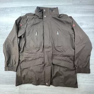 NWT Wellensteyn Golfjacke Mens Windproof Waterproof Jacket Hood Golf Brown Sz XL - Picture 1 of 24