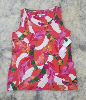 NUEVO CON ETIQUETAS CHICO'S TOUCH OF COOL CAMISETA SIN MANGAS FIESTA MULTI Talla 0 US S  Foto 1 de 4