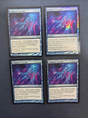 MTG 4X FOIL MIRRODIN TEMPORAL CASCADE NM MAGIC THE GATHERING RARE BLUE SORCERY - Image 1 of 4