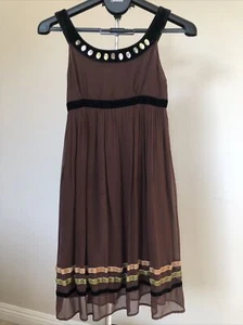 Marc Jacob Jewel Brown Dress Size 4 - Picture 1 of 4