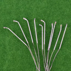10X Model Trains Metal Light Poles Wired LED Lighted Street Lamps 1/300 - Bild 1 von 5