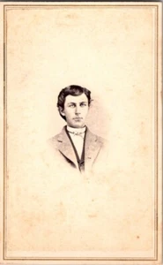 Young Man, Jonesville, Mich. Civil War Era, c1860s CDV Photo, #3729 - Picture 1 of 2