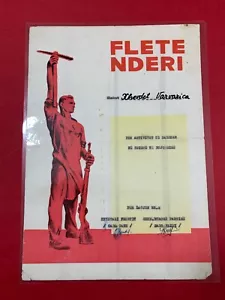 SELTENES ALBANISCHES DOKUMENT EHRENURKUNDE KOMMUNISMUSZEIT - Bild 1 von 7