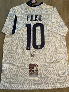 CHRISTIAN PULISIC SIGNED PRE MATCH USA MENS NATIONAL SOCCER JERSEY JSA COA AUTO - Picture 1 of 5
