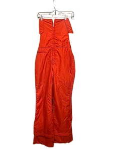 Bogner Red Snow Ski Bibs Overalls Snowboard Skiing Size 14 Long Vintage Retro - Picture 1 of 12