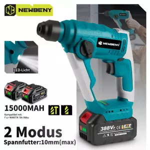 Akku-Bohrhammer 21 V Bohrhammer Elektro Bohrmaschine 2 Modi 10mm Für Makita 18V - Bild 1 von 11