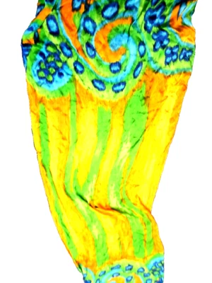 YvesSaintLaurent Raro Vintage Bufanda Colores Brillantes Diseño 72" Seda Foto 1 de 4