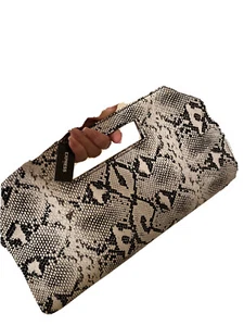 Express Faux Snake Print Clutch For Women / WomenAccessories/ Exotic Bags/ Purse - Picture 1 of 4