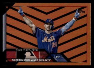 PETE ALONSO 2023 Topps Update Series Orange & Black Foil Walk It Off Insert