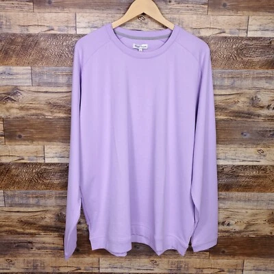 NEW Peter Millar Crown Sport Performance Pullover Crewneck Size XXL Purple $135 - Imagem 1 de 4