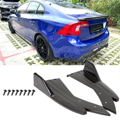 Labio divisor de parachoques difusor trasero negro brillante para Volvo XC40 XC60 XC70 XV90 Foto 1 de 4