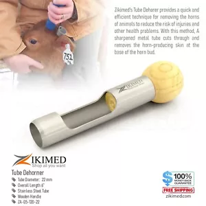 Tube Dehorner Stainless Steel & Wooden Handle, Tube Size 22 mm, 15 Cm Long - Picture 1 of 4