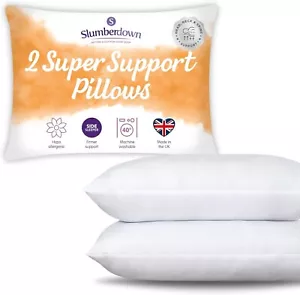 Slumberdown Super Support Pillows, Side Sleeper Pillows for Neck Pain - 2 Pack - Picture 1 of 5