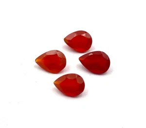 Natürlicher Karneol Birne Schliff Lose Edelstein Lot 4 Stck. 2 Karat 5*7 mm - Bild 1 von 5