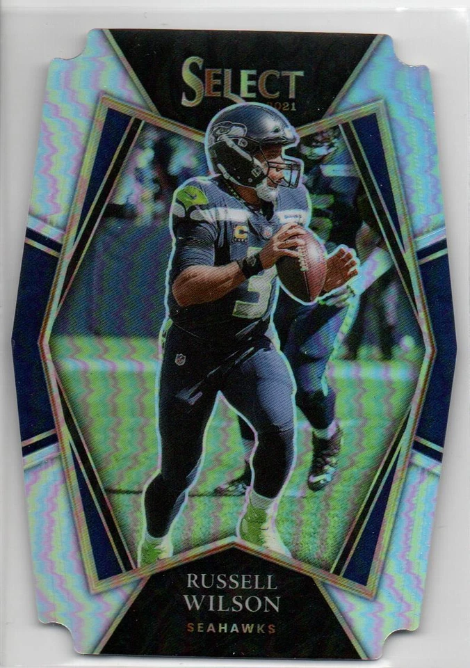 2021 Panini Select DIE-CUT SILVER PREMIER LEVEL #130 Russell Wilson SEAHAWKS 47 - Image 1 of 1