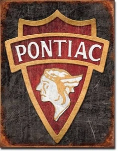 Pontiac 1930 Logo Car Dealer Serivce Parts Garage Distressed  Metal Tin Sign New - Picture 1 of 1