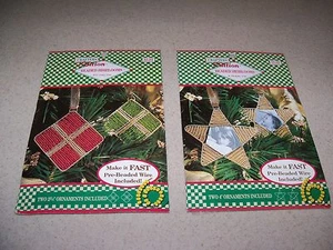 NEW Lot of 2 CRAFTERS EDITION BEADED HEIRLOOMS PICTURE FRAME ORNAMENTS Crafts - Picture 1 of 2