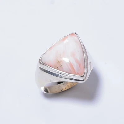 Naranja Scolecita - India 925 Plata Esterlina Solitario Hecho a Mano Anillo s.8.5 A373 Foto 1 de 4