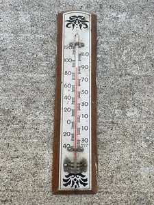 Vintage Holz Außen Innen Thermometer Veranda Terrasse Garage NL - Bild 1 von 4