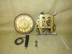 Antique E. Ingraham Mantel Clock Movement #27 + Chime, Hands, Face & Glass ~ FPO - Picture 1 of 18