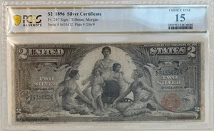 1896 $2 Silver Certificate FR#247 Educational Note PCGS 15 Choice Fine WOW! - Picture 1 of 2