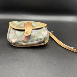 Vintage Y2K Dooney & Bourke mehrfarbige Herzen Kalbsleder/Geldbörse (nicht mehr produziert) 6"x4" - Bild 1 von 7
