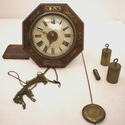 19th Century Blackforest Postman's Alarm Weight Driven Wall Clock For Repair - Image 1 of 4