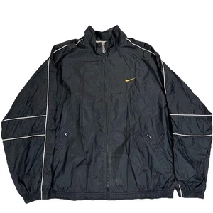 Vintage 90s Nike Windbreaker Full Zip Lightweight Jacket Black Mens Size XL - Picture 1 of 18