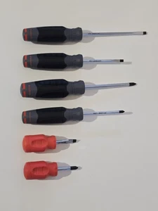 ๐บ๐ธ ๐ช PROTO Tools USA 6 PC Screwdriver Set 3 Phillips & 3 Flat Head - MAC Grip - Picture 1 of 13