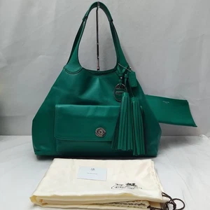 Coach Legacy American Icons Emerald Leather Limited ED Shoulder Bag W/ Wristlet - Picture 1 of 23