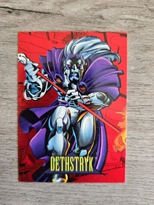 1993 Skybox Marvel Universe Dethstryk 2099 Red Foil Insert #8 - Picture 1 of 2