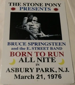 BRUCE SPRINGSTEEN 1976 ASBURY PARK NJ MUSIC CONCERT ALUMINUM SIGN - Picture 1 of 3