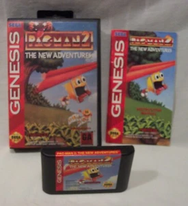 VIDEOJUEGO DE COLECCIÓN PAC-MAN 2 The New Adventures Sega GENESIS COMPLETO Manual - Imagen 1 de 3