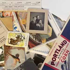 Lotto effimeri antichi/vintage, tutti originali, 50 + oggetti ottimi per diari spazzatura - Foto 1 di 11