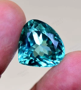Piedra preciosa suelta de zafiro bicolor parte natural bicolor de 18,80 quilates certificada - Imagen 1 de 6