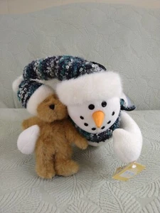 Frosty Frolickin' Friends Skating Snowman Plush w/Bear 18" The Boyds Collection - Picture 1 of 12