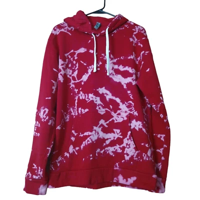 Sudadera con Capucha Next Level Para Mujer Mediana Roja Teñida con Corbata Hippie Informal Foto 1 de 4