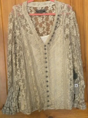 ДВОЙНОЙ D РАНЧО ШЕЛКОВОЕ КРУЖЕВО «ДЛЯ ЛЮБВИ КРУЖЕВА» НОВЫЙ С ЯРЛЫКАМИ 2 X $325 - Изображение 1 из 4